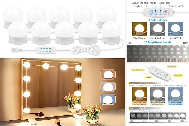 Detailed view of Best 10 Level Dimmable Brightness Vanity Lights