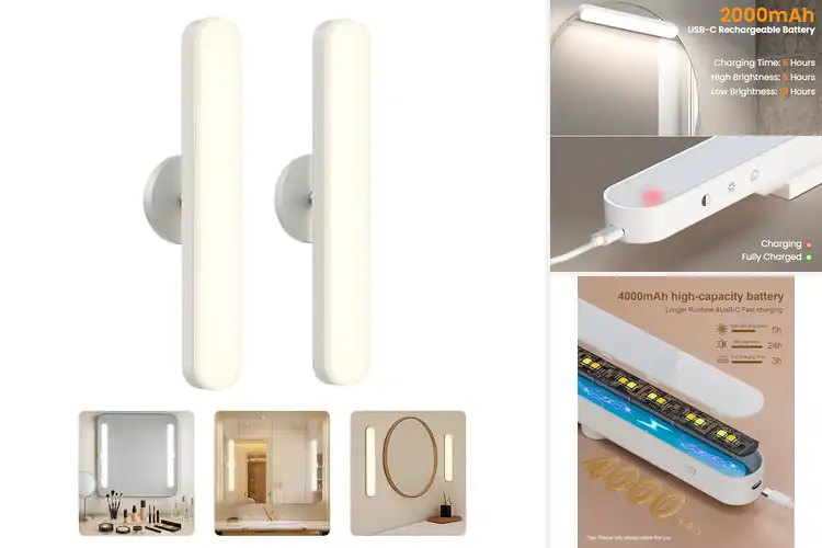 Detailed view of Best Adhesive Or Suction Vanity Lights