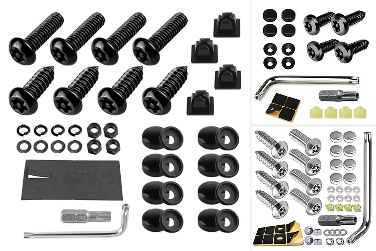 Detailed view of Best Anti Theft License Plate Bolts