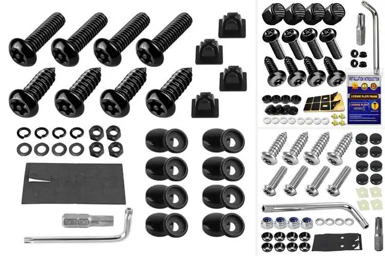 Detailed view of Best Anti Theft License Plate Fasteners