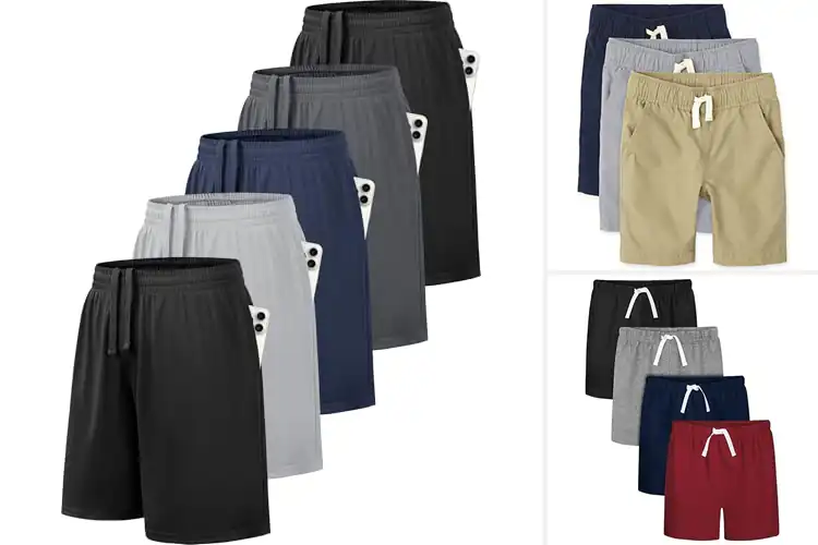Detailed view of Best Boys Elastic Waist Shorts for All‑Day Comfort