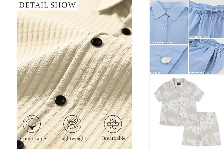 Detailed view of Best Button-Up Woven Shirt Sets