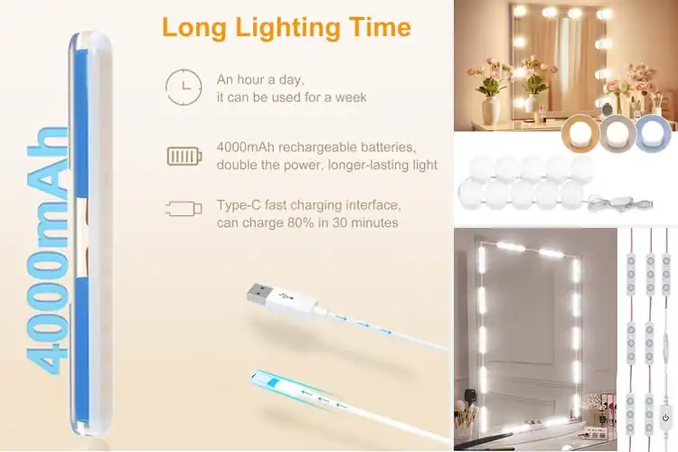 Detailed view of Best Dressing Room Lighting: Shine Bright
