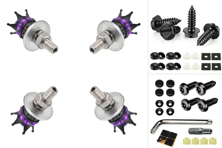 Detailed view of Best Easy-Install License Plate Screws