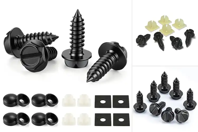 Detailed view of Best Easy-To-Install License Plate Screws