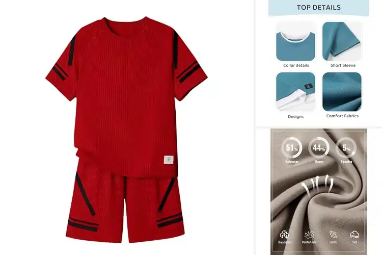 Detailed view of Best Everyday Casual Sports Set For Boys