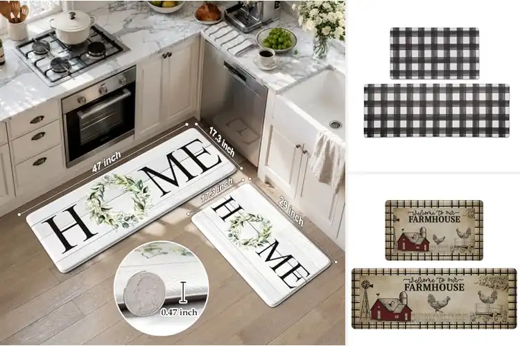 Detailed view of Best Farmhouse Kitchen Mats: Cozy Style, Comfort & Durable