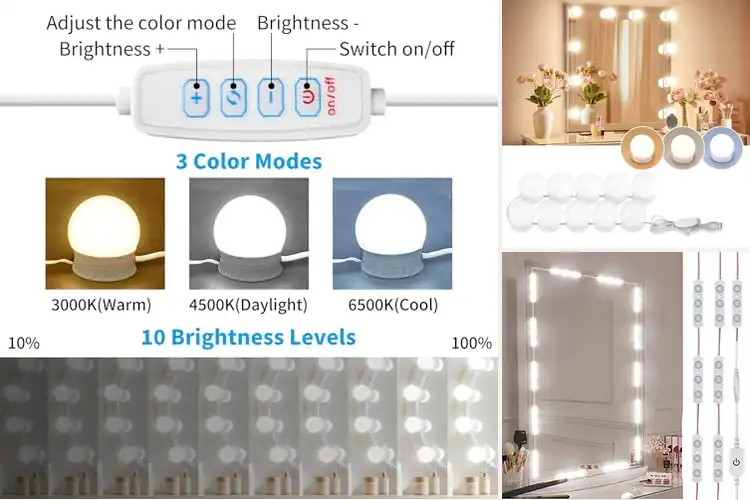 Detailed view of Best Hollywood Mirror Lights For Bathroom