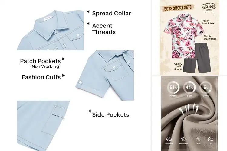 Detailed view of Best Lightweight Woven Set For Boys