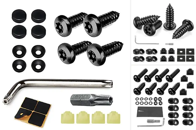 Detailed view of Best M6 License Plate Screw Sets for a Secure, Tight Fit