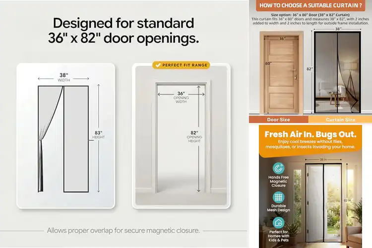 Detailed view of Best Magnetic Door Screens