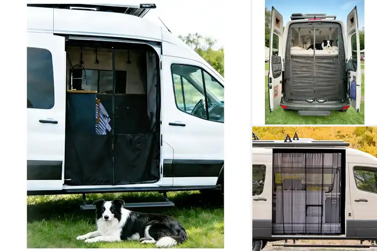 Detailed view of Best One Handed Magnetic Closure Van Screen