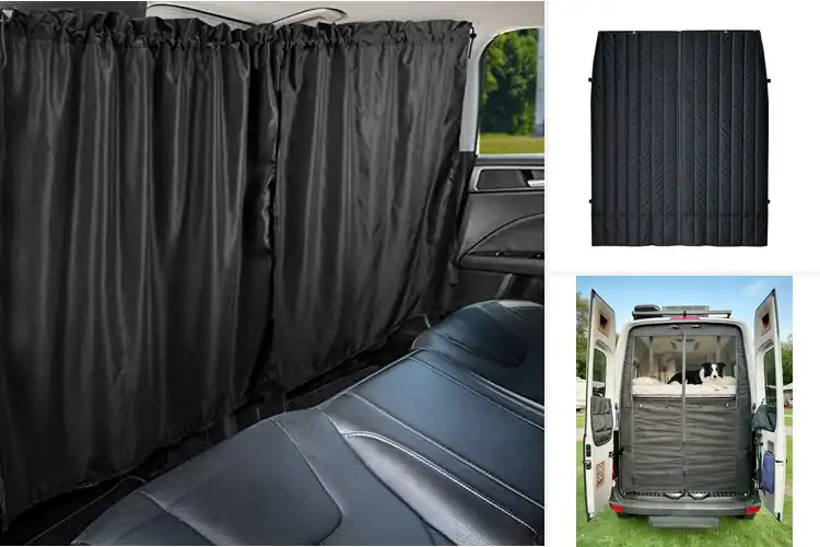 Detailed view of Best Privacy Van Screen With Curtains
