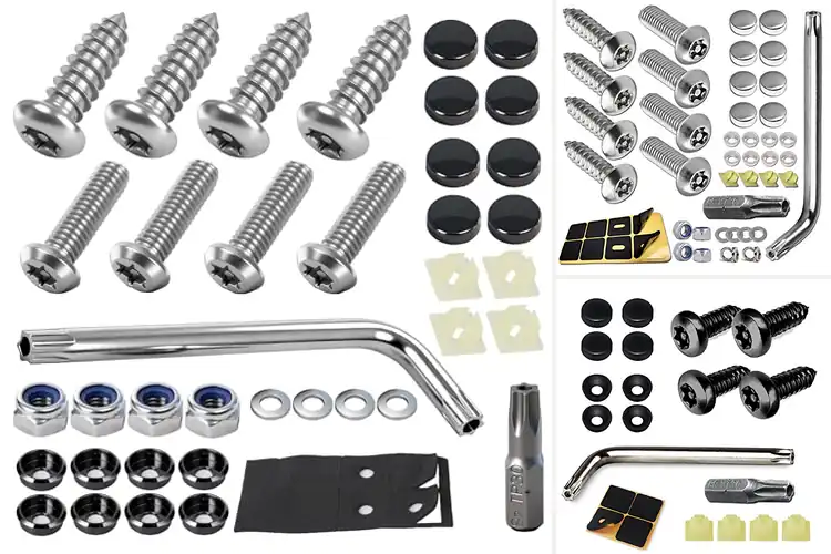Detailed view of Best Security License Plate Fastener Sets