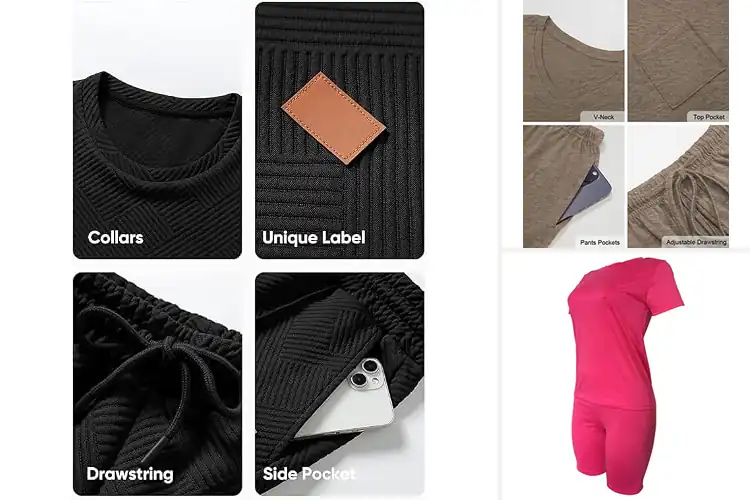 Detailed view of Best Short Sleeve T-Shirt And Shorts Sets