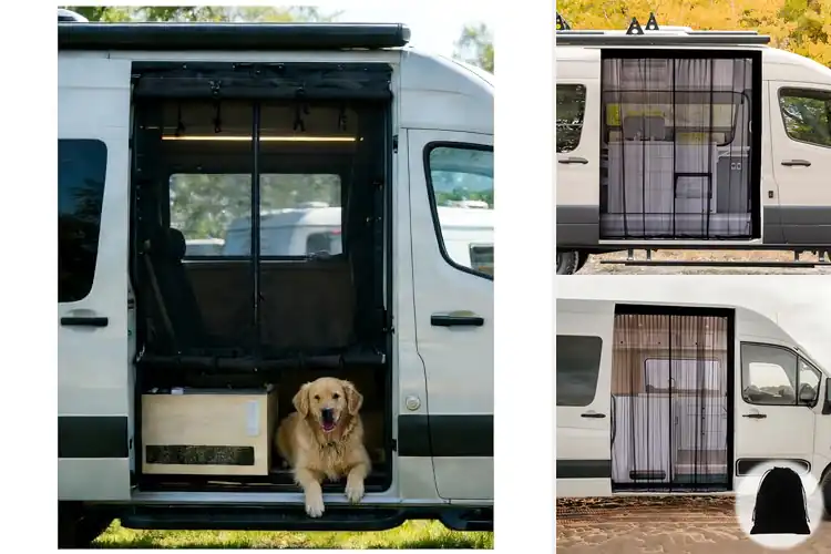 Detailed view of Best Sprinter Van Side Door Screens