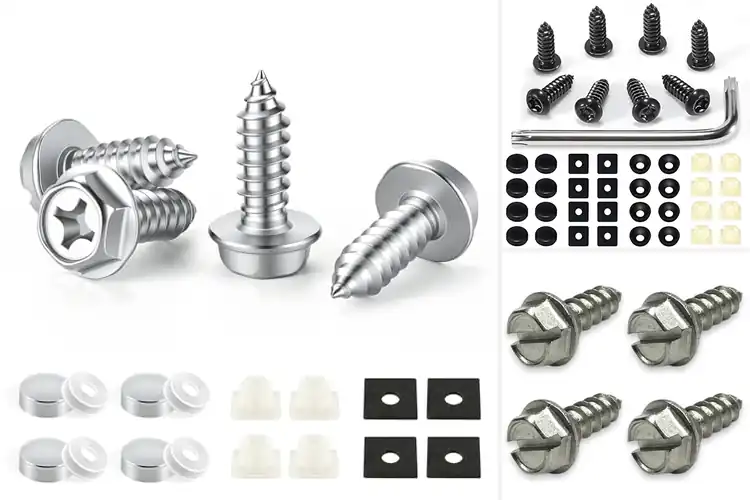 Detailed view of Best Stainless Steel License Plate Fasteners