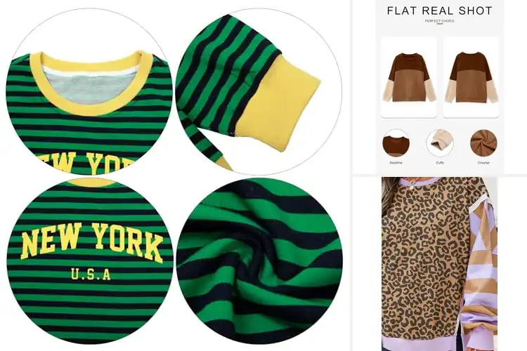 Detailed view of Best Striped Color Block Sweatshirts For All Seasons