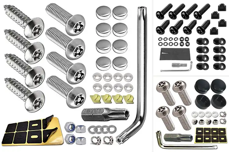 Detailed view of Best Tamper Resistant License Plate Fasteners